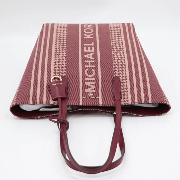 New Michael Kors Sinclair Large North South Shopper Tote Dark Berry Authentic - Picture 8 of 13